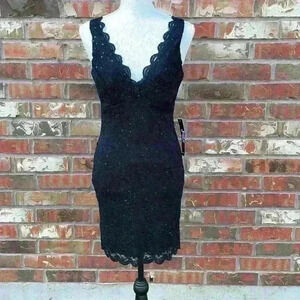 Jump Brand Beaded Black Cocktail Dress